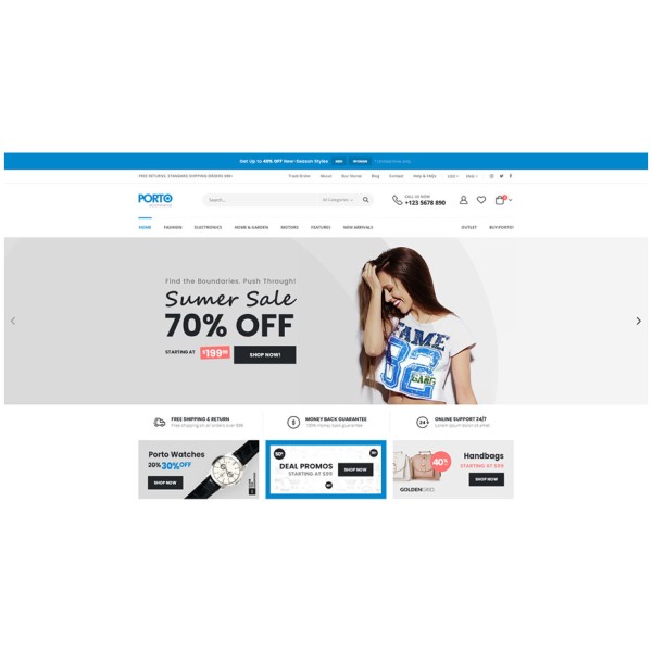 Porto | Ultimate Responsive Magento Theme-包含magento1 magento2  wordpress